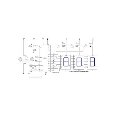 Tester pro ultrazvukové měřiče vzdálenosti HC-SR04 a SR05.