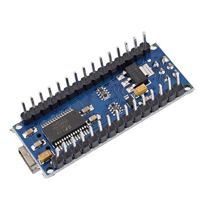 Tento klon Nano je minimalizovaná vývojová deska s mikrokontrolérem AVR ATmega328 a originál USB převodníkem.