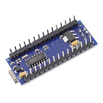 Tento klon Nano je minimalizovaná vývojová deska s mikrokontrolérem AVR ATmega328 a USB převodníkem CH340G.