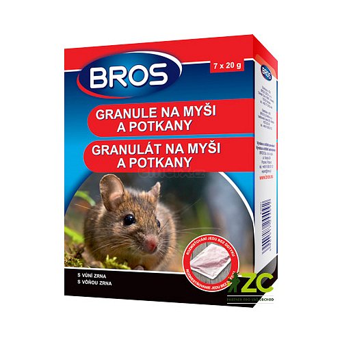 Granule na myši a potkany BROS 140g