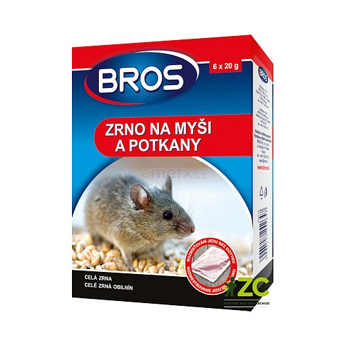 Nástraha na myši a potkany BROS 6x20g
