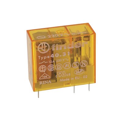 Elektromagnetické relé s AC cívkou 230V/10A