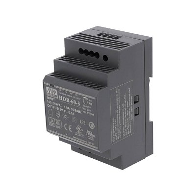 Spínaný zdroj na DIN lištu 60W, 5V/6,5A DC