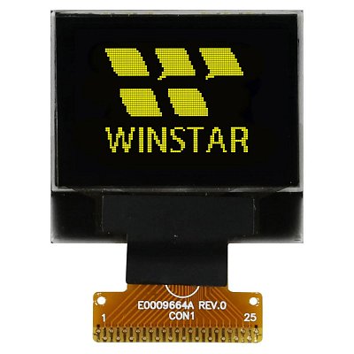 OLED 96x64 bodů, žlutý