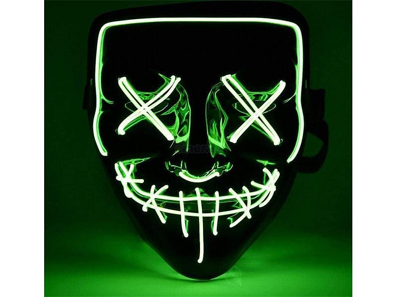 Maska svítící 4L zelená