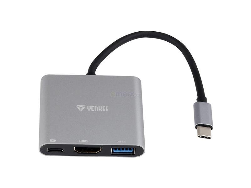 Adaptér YENKEE YTC 031 USB C na HDMI, USB,C,A