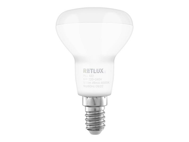 Žárovka LED E14 6W R50 SPOT bílá studená RETLUX RLL 422