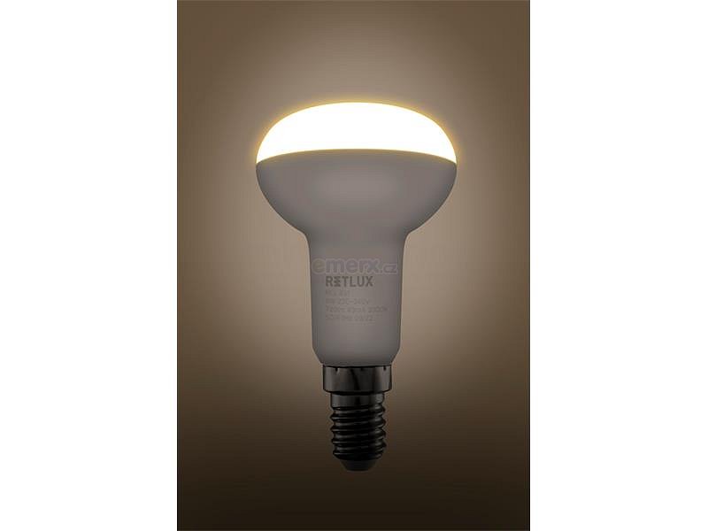 Žárovka LED E14 8W R50 SPOT bílá teplá RETLUX RLL 451