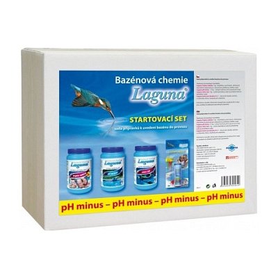 Startovací sada pro bazény LAGUNA Minus (Triplex, pH Minus, Chlor Šok, tester)