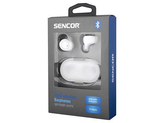 Sluchátka Bluetooth SENCOR SEP 510BT White