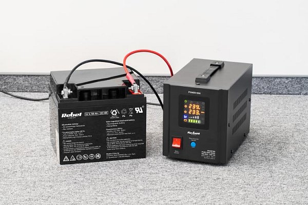 Zdroj záložní REBEL POWER-500 12V/230V 500VA 300W