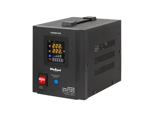 Zdroj záložní REBEL POWER-500 12V/230V 500VA 300W