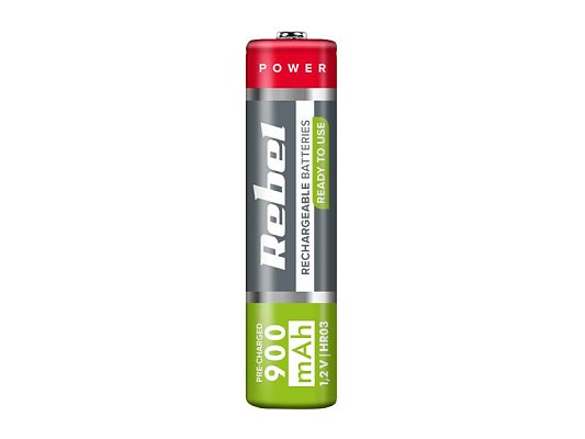 Baterie AAA (R03) nabíjecí 1,2V/900 mAh REBEL blistr