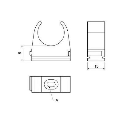 Příchytka pro ohebnou trubku pr. 40 mm, 10ks