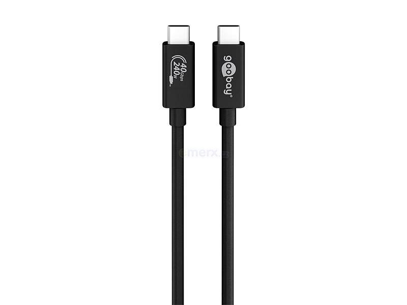 Kabel GOOBAY 61716 USB-C/USB-C 0,7m Black