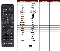 Technisat  DIGITRADIO-10IR náhradní dálkový ovladač jiného vzhledu