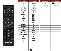 Technisat  DIGITRADIO-140 náhradní dálkový ovladač jiného vzhledu