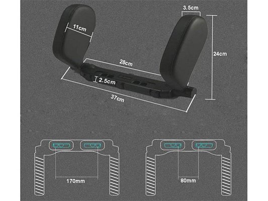 Opěrka hlavy do auta PROTEC 79553 sklopná