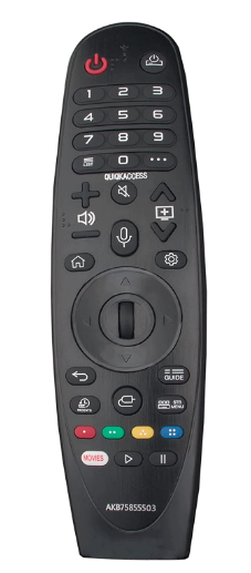 LG AKB75855503 náhradní dálkový ovladač s mikrofonem a myší na obrazovce