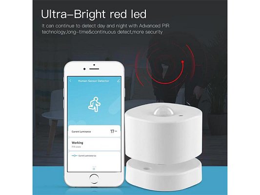 Smart detektor pohybu MOES PIR Motion Sensor ZigBee Tuya