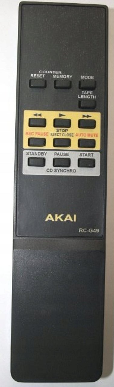 Akai RC-G49, DX49, DX59 náhradní dálkový ovladač se stejným popisem