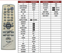 JVC RM-SFSSD7R, RM-SFSSD9R náhradní dálkový ovladač jiného vzhledu