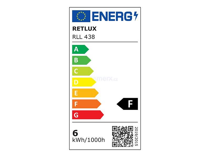 Žárovka LED E27 6W G45 bílá teplá RETLUX RLL 438