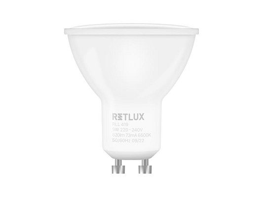 Žárovka LED GU10 9W bílá přírodní RETLUX RLL 419