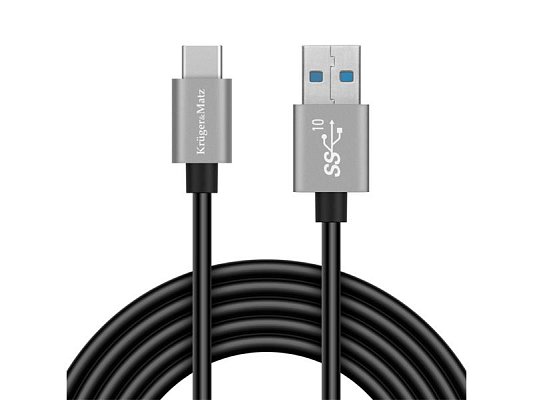 Kabel KRUGER & MATZ KM1263 Basic USB/USB-C 1m Black