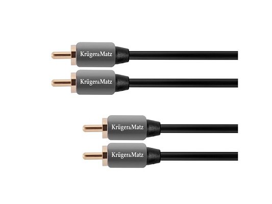 Kabel KRUGER & MATZ 2xCINCH konektor/2xCINCH konektor 1m KM0304