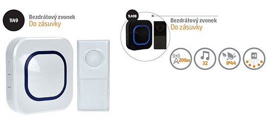 Zvonek bezdrátový SOLIGHT 1L49B