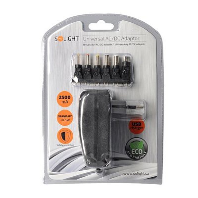 Adaptér napájecí 3-12V 2500mA SOLIGHT DA28