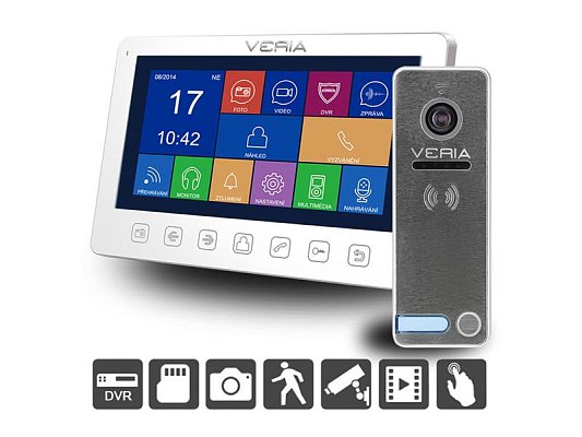 Videotelefon VERIA 7076B White + VERIA 230