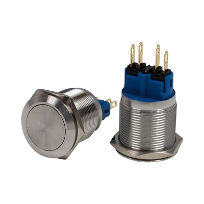 Antivandal spínač, nepodsvětlený, 2póly, OFF-ON/ON-OFF, 5A/250V
