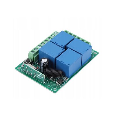 Modul dálkově ovládaných relé ovladačem na frekvenci 433MHz.