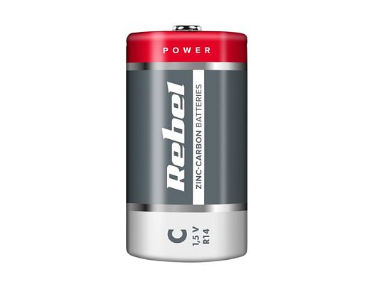 Baterie C (R14) Zn-Cl REBEL 2ks / blistr BAT0083B