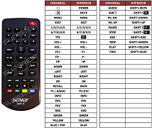 Denver DVBT-43 náhradní dálkový ovladač jiného vzhledu