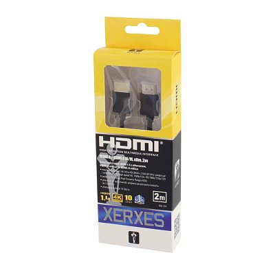 Propojovací kabel HDMI A 1,4 (M) - HDMI A 1,4 (M), slim, 2m