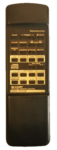 Sharp RRMCG0004AWSA  originální dálkový ovladač - použitý