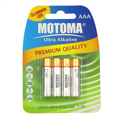 Baterie AAA(R03) alkalická MOTOMA Super alkaline 1,5V