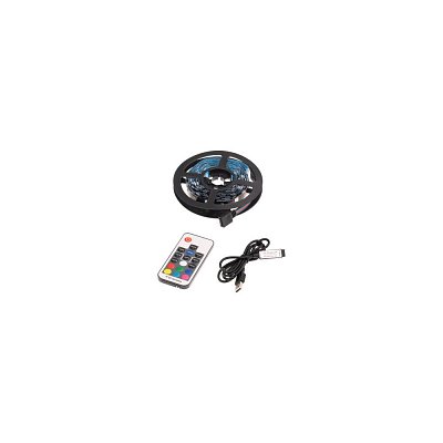 Sada 4m RGB LED pásku, USB, dálkový ovladač, RGB, 20W, IP20