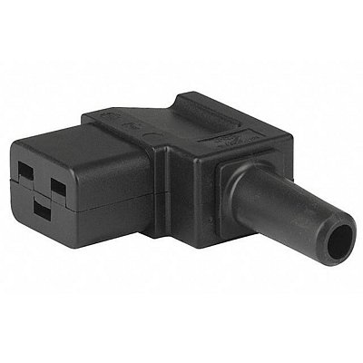 Konektor IEC C19, zásuvka na kabel 90°, 16A/250VAC