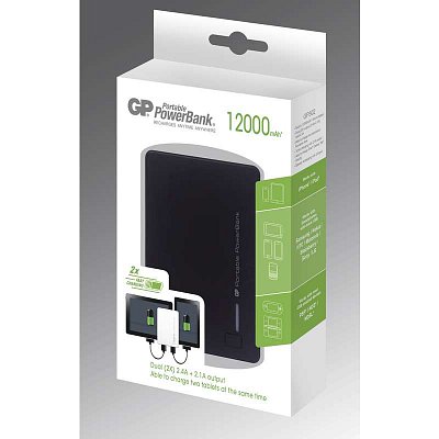 Záložní zdroj energie GP 12000mAh černý