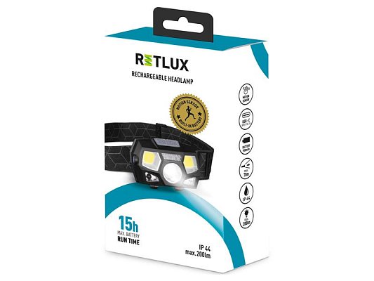 Svítilna čelovka RETLUX RPL 701 nabíjecí