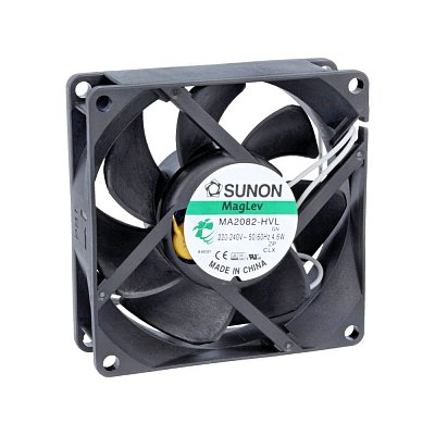 230V/215mA; 4,6W; 80x80x25mm; 3200 RPM; 32dB; VAPO MagLev