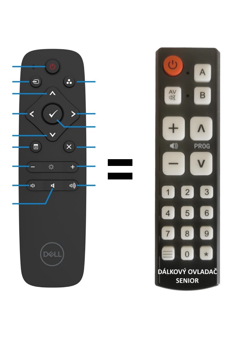 Dell C6522QT replacement remote control for seniors