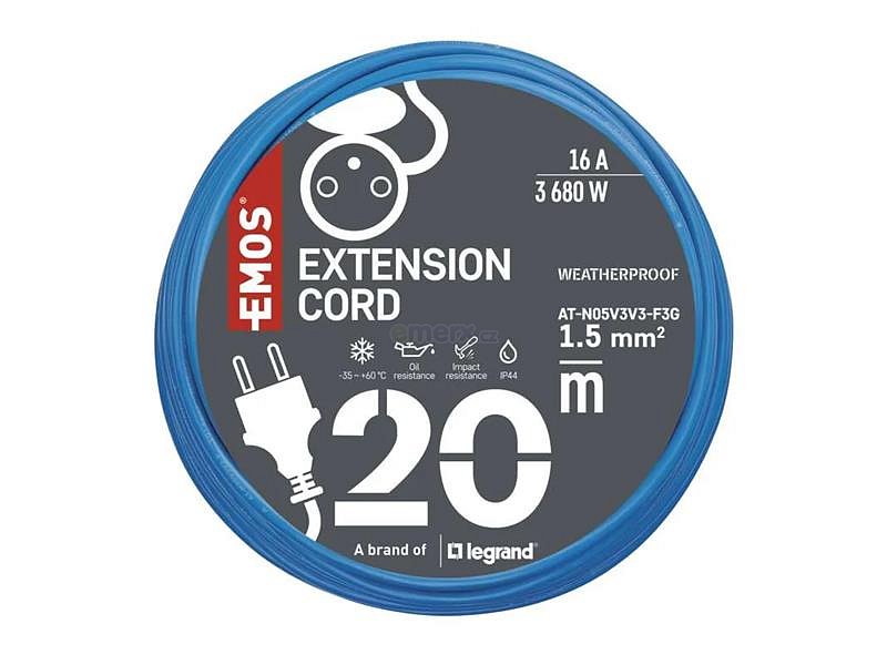 Prodlužovací kabel 20m EMOS P01420W