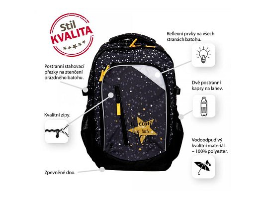 Batoh školní STIL Midi Star