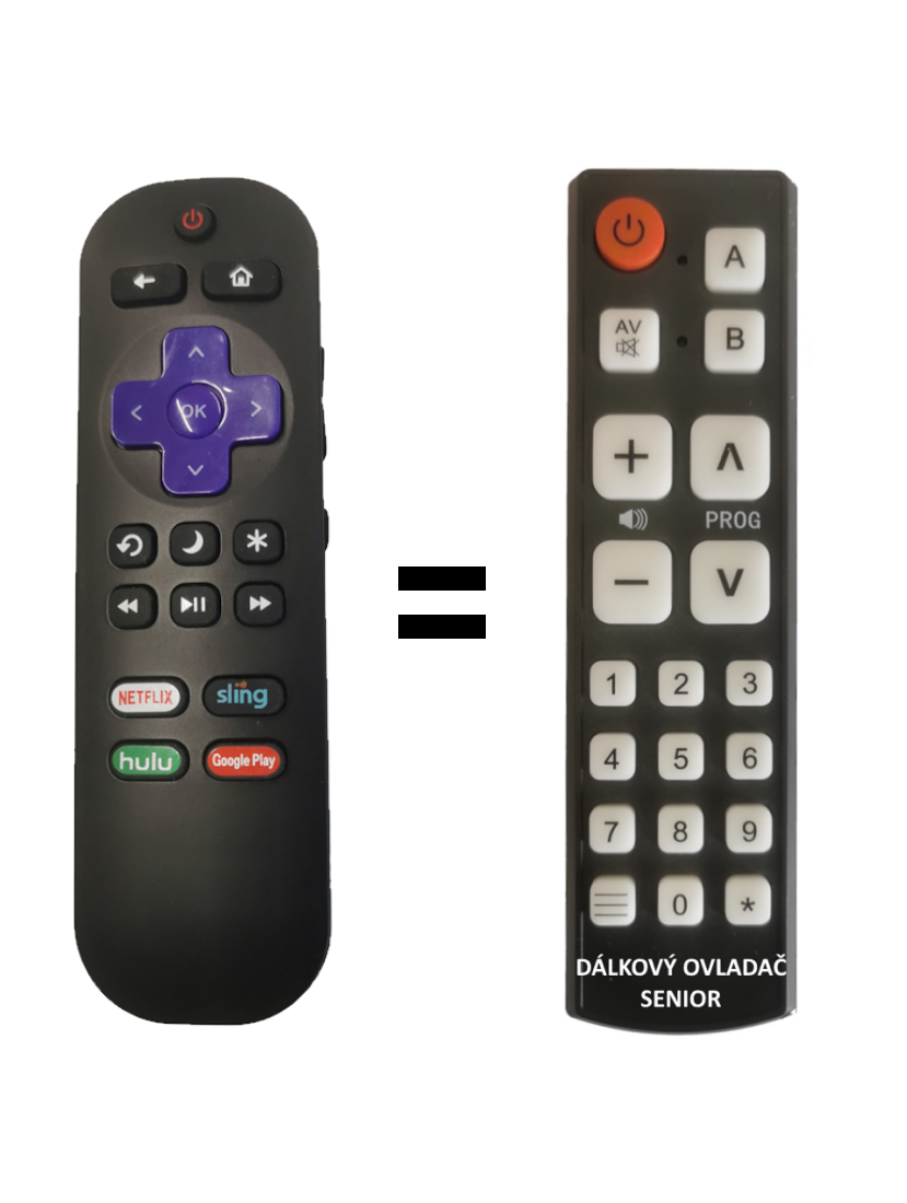 TCL ROKU TV replacement remote control for seniors RC280