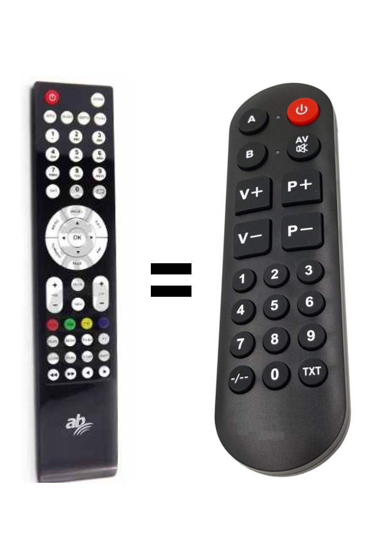 AB Cryptobox Replacement Remote Control for Seniors 200SD 400HD 450HD 400HD Mini 500HD 550HD